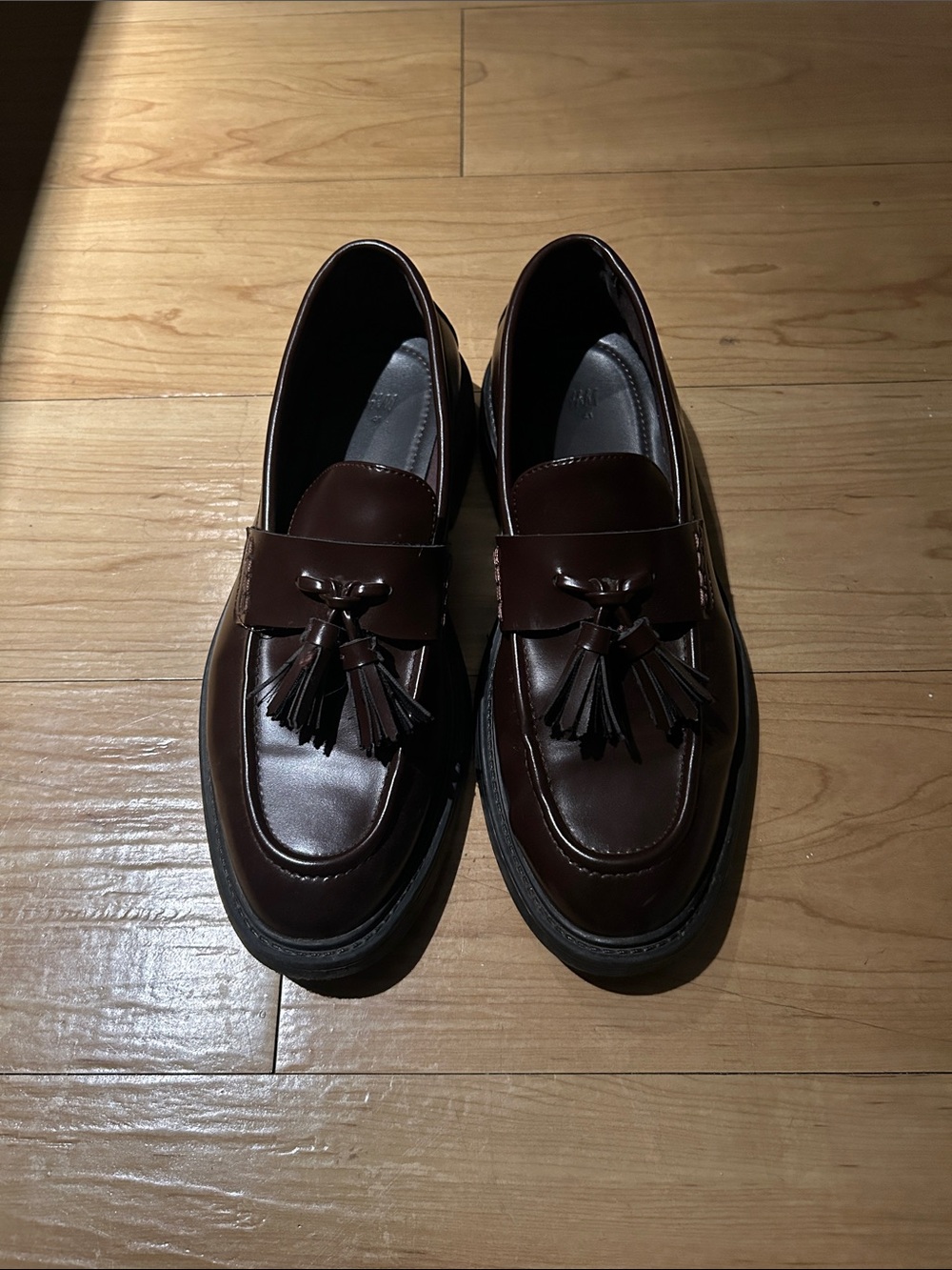 brown h&m loafers